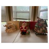 Lenox Fitz & Floyd Christmas Ceramic Decor Figurines 3 Pc Set Boxed