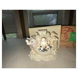 Lenox Fitz & Floyd Christmas Ceramic Decor Figurines 3 Pc Set Boxed