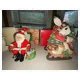 Lenox Fitz & Floyd Christmas Ceramic Decor Figurines 3 Pc Set Boxed