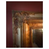 Large Ornate Framed Wall Mirror Bronze Gold Tone 52x35 Good