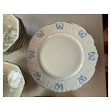 Vista Alegre Ribbon Blue Plates & Johnson Bros Bowls 11 Pc Lot