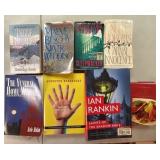 Mixed Book Lot 7 Novels & Cookbook Ian Rankin Nora Roberts w Tote