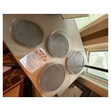 Cella 4 Pc Kitchen Turntable Set Clear Lazy Susan Organizers Nice