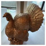 Martha Stewart 12in Gilded Golden Turkey Figurine w/ Box Very Good