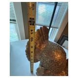 Martha Stewart 12in Gilded Golden Turkey Figurine w/ Box Very Good