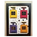 Chanel Themed Framed Perfume Bottle Quote Wall Art Print 12 x 18