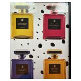 Chanel Themed Framed Perfume Bottle Quote Wall Art Print 12 x 18