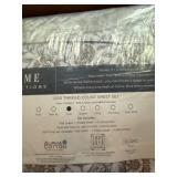 Home Reflections 1200TC Full Sheet Set Grey Vine Cotton Blend New