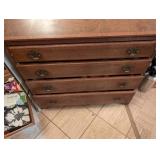 Antique Secretary Desk with Drop-Front, Interior Cubby & 6 Drawers