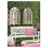 Grandin Road Amalfi Bench Greige New Sealed in Box Item 43152GRG - Photo is not actual item/actual item is in color Greige not white