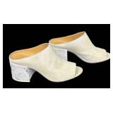 DB - Maison Margiela Painted Leather Mules - Metallic Beige - Size 37