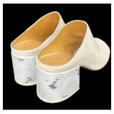 DB - Maison Margiela Painted Leather Mules - Metallic Beige - Size 37