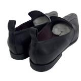 DB - Dries Van Noten Black Leather Slip-On Loafers Size EU 37 1/2