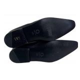 DB - Dries Van Noten Black Leather Slip-On Loafers Size EU 37 1/2