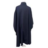 KH - Burberrys Navy Wool Cloak with Two-Button Neck Strap