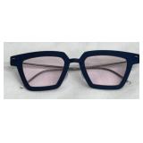 DB - Lindberg Blue Square-Frame Eyeglass Frames