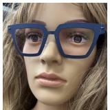 DB - Lindberg Blue Square-Frame Eyeglass Frames