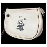 DB - Coach X Felix the Cat Laughing Wristlet- Cream Pebble Leather