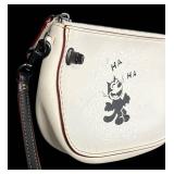 DB - Coach X Felix the Cat Laughing Wristlet- Cream Pebble Leather