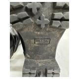 Prada Milano Black Leather Knee-High Boots - EU 39, 17 1/4 in Tall