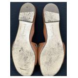 Marion Park Leather Sandals - Made in Italy, EU 39 1/2, Brown with Grommets