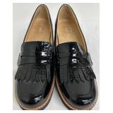 Naturalizer Women's Black Patent Leather Kiltie Tassel Platform Loafers