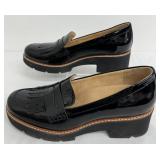 Naturalizer Women's Black Patent Leather Kiltie Tassel Platform Loafers