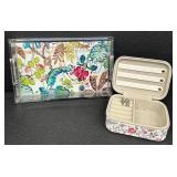 Nicolette Mayer Floral Tray & Cupcakes & Cashmere Travel Jewelry Case