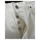 AGOLDE Riley White Denim Jeans - 98% Cotton, 2% Elastane - Made in Turkey