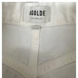 AGOLDE Riley White Denim Jeans - 98% Cotton, 2% Elastane - Made in Turkey