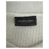 Wooden Ships Be Kind Knit Sweater - White, 50% Cotton 40% Acrylic - Bali Made