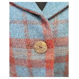 Vintage Andrew Stewart Wool Plaid Cape Jacket