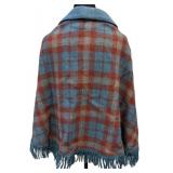 Vintage Andrew Stewart Wool Plaid Cape Jacket
