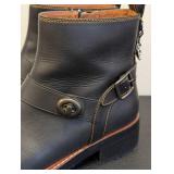 Coach Leather Moto Booties Size 7.5