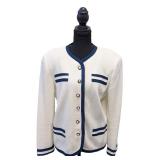 Castleberry Women's Cream & Navy Jacket Size 14
