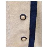 Castleberry Women's Cream & Navy Jacket Size 14