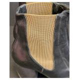 Dries Van Noten Black Leather Ankle Boots Size 7.5