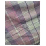 Plaid Wool Wrap Scarf in Purple, Blue & Mint