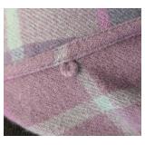 Plaid Wool Wrap Scarf in Purple, Blue & Mint