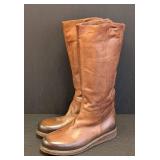 Vic Matie Brown Leather Boots Women's Size 7.5