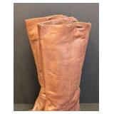 Vic Matie Brown Leather Boots Women's Size 7.5