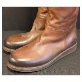 Vic Matie Brown Leather Boots Women's Size 7.5