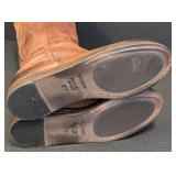 Vic Matie Brown Leather Boots Women's Size 7.5