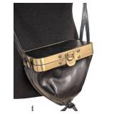 Dries Van Noten Black Leather Crossbody Purse