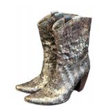 Ororo Woven Leather Western Boots Size 7