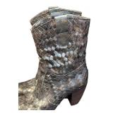 Ororo Woven Leather Western Boots Size 7