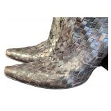 Ororo Woven Leather Western Boots Size 7