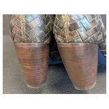Ororo Woven Leather Western Boots Size 7