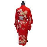 Vintage Silk Kimono Floral Robe