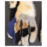 Sermoneta Patchwork Fur Gloves Womens Size 6.5